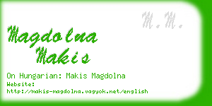 magdolna makis business card